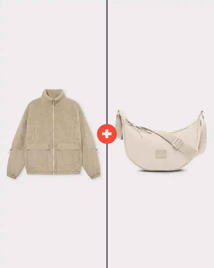 Fleece Jacket + Half Moon Bag Bundle